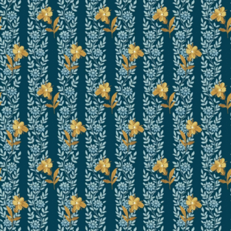 Blue Poppy Beach House Fabric | Andover Fabrics