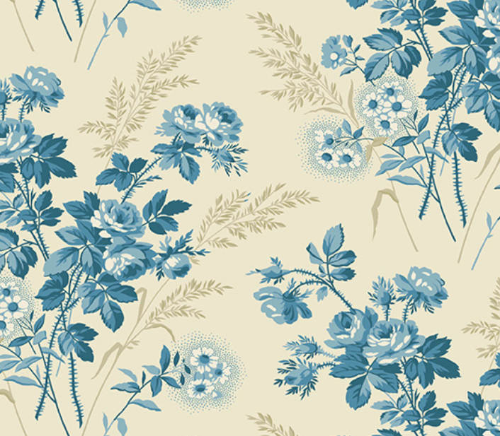 Cottage Willow 355 BN Blue Escape Cottage Willow Fabric | Andover