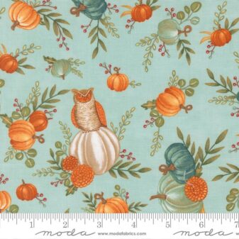 I Love Fall Most of All Dark Aqua Fabric | Moda