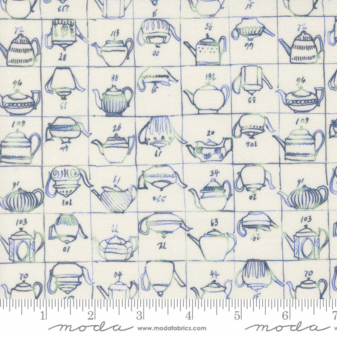 Porcelain Larking Fabric | Janet Clare Moda