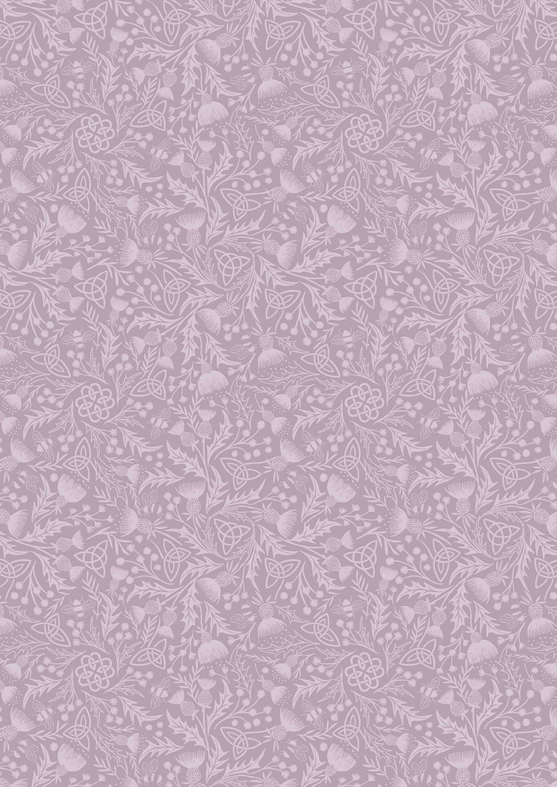 A990C Celtic Thistle Heather A Celtic Summer Celtic Thistle Heather Fabric
