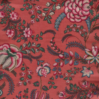 Indian Rhapsody Dutch Heritage Coral Fabric