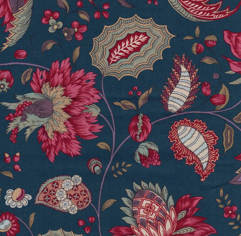 DHER 4026 Dark Petrol Dutch Heritage DHER 4026 Dark Petrol Fabric