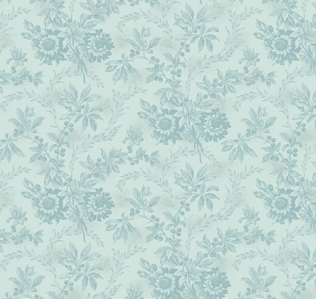 Floral Toil 1603 B Embroidery Sewing Bird Fabric | Andover Fabrics