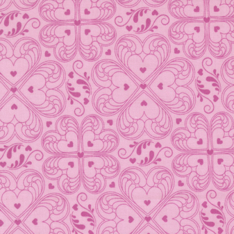 Legendary Love Filigree Hearts Lilac Fabric | Moda