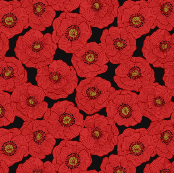 Lewis & Irene Poppies A554 3 Fabric Lewis & Irene Poppies A554 3 Fabric