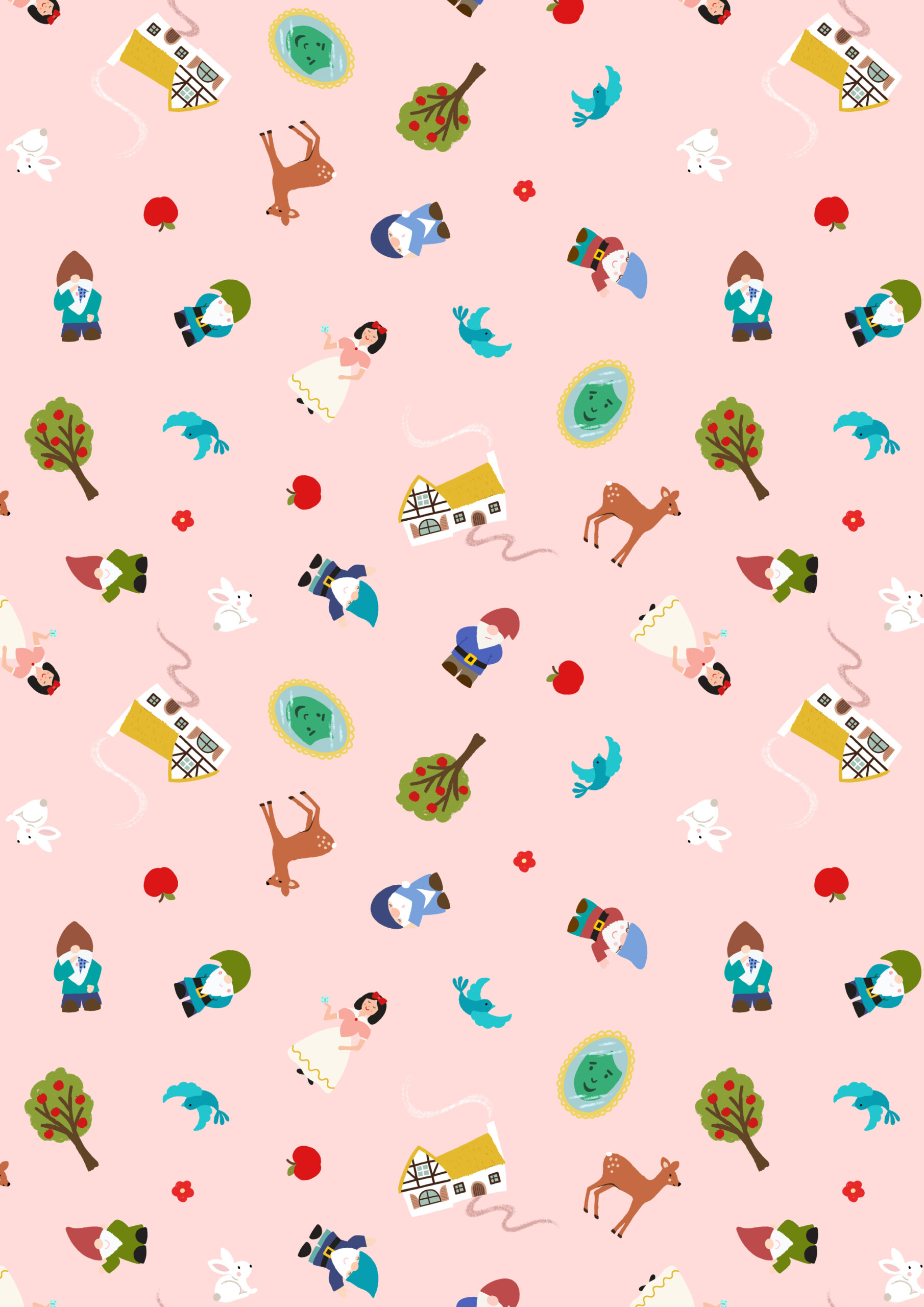 Snow White Small Things Fairytales Fabric | Lewis & Irene