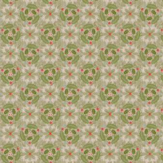 Celtic Christmas Festive Celtic Leaves in Green C133B