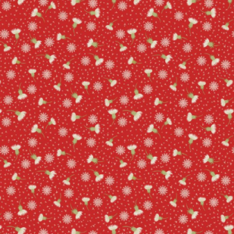 Celtic Christmas Thistledown on Red C134B