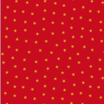 Gold Stars on Red - Christmas in Bluebell Wood C143B